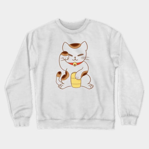 Luckiest Cat Crewneck Sweatshirt by Gavs_Art